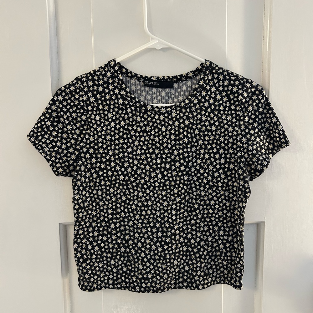 Y2K Whimsigoth Fairycore Daisy Print Women's Top